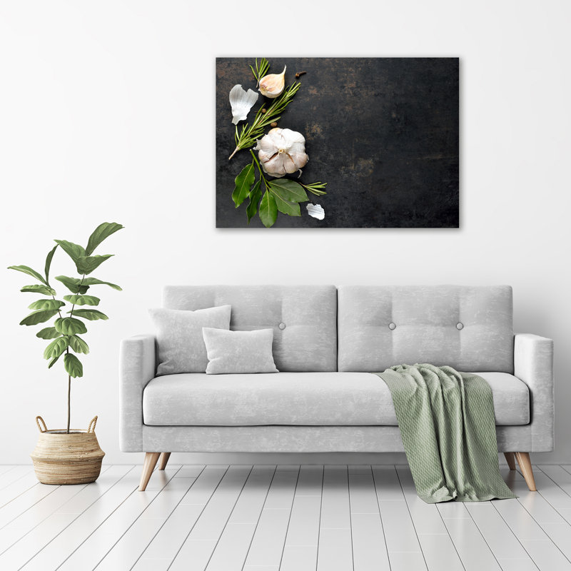 Garlic - No Frame Print on Glass