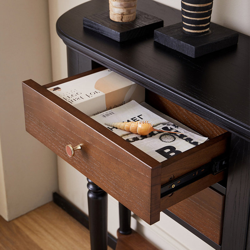 Console rétro avec tiroirs