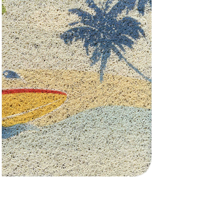 Tapis de porte anti-dérapant Surf Dinosaur Wave