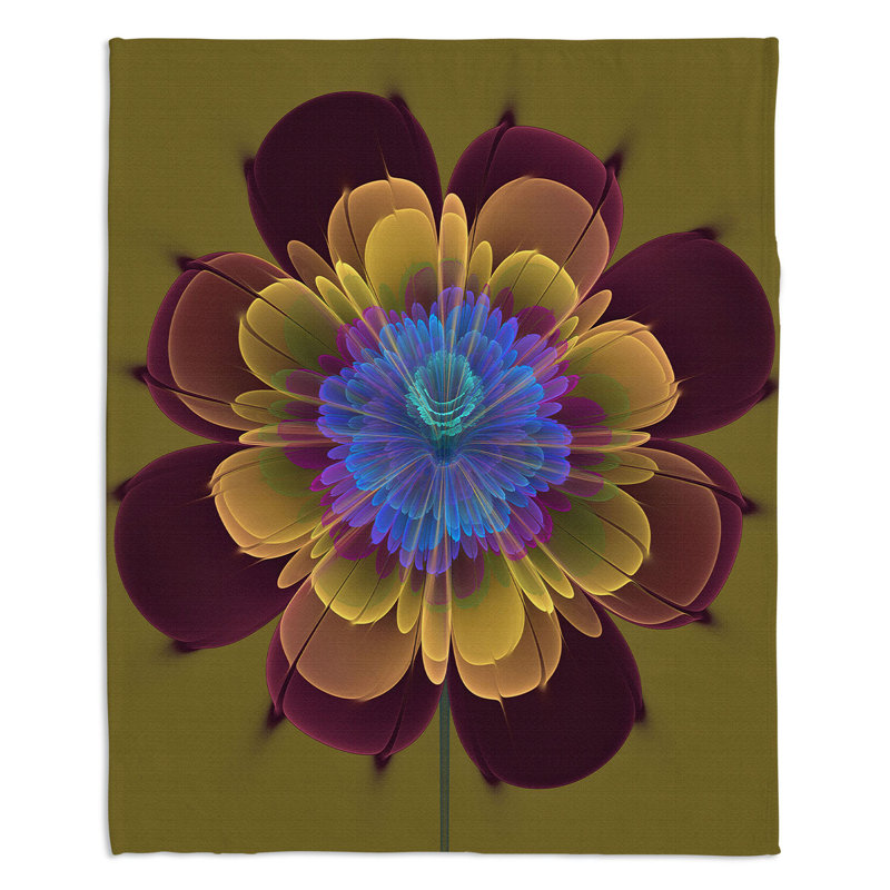  Jeté de fleur fantôme, l 51 po x L 60 po, Rouge