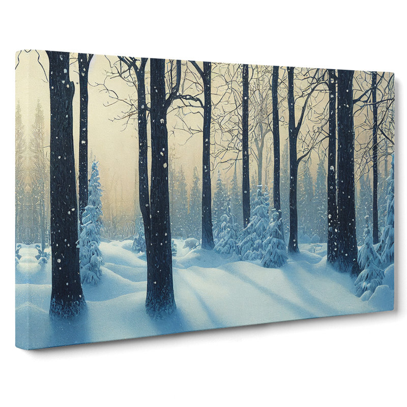 Bewitching Winter Forest - Wrapped Canvas, 40cm H x 60cm W x 3cm D