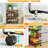 5 Tier Fruit and Vegetable Basket for Kitchen with Wheels | Stackable Fruit Vegetable Storage Baskets