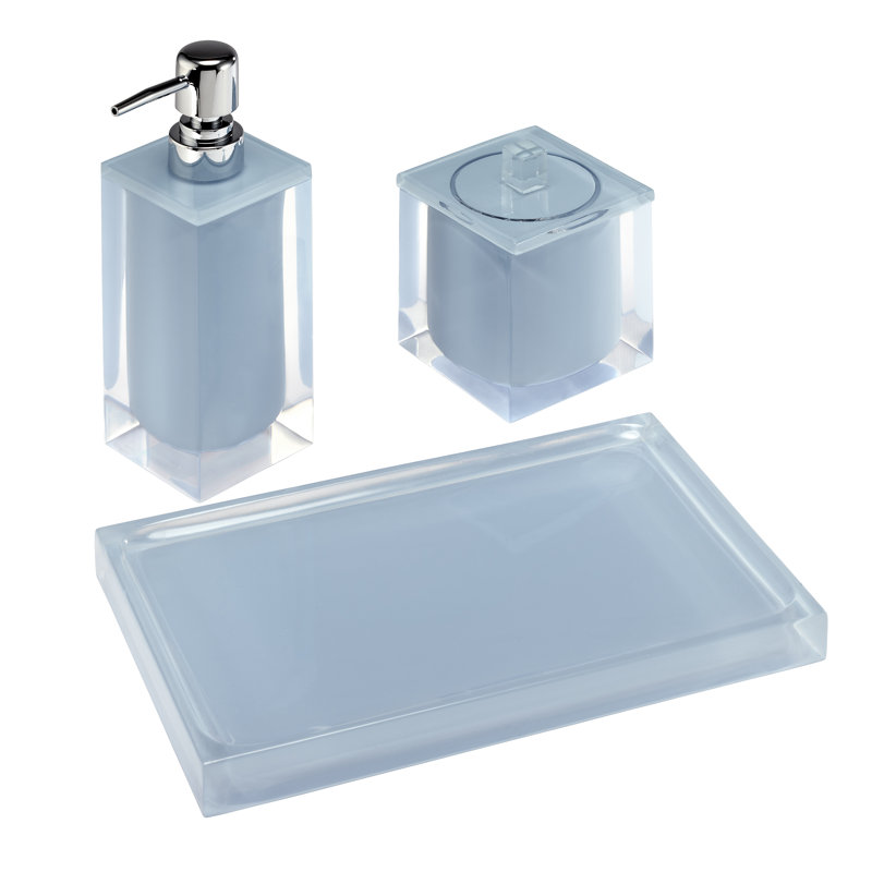 Iz Marina Blue Bath Bathroom Accessory Set