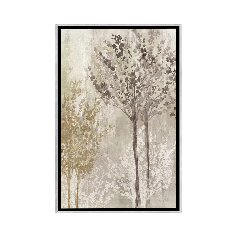 "Chaque matin II" par Allison Pearce, reproduction d’art, H 60 po x l 40po x P 1,5 po, Toile avec cadre argenté, Pas de tapis