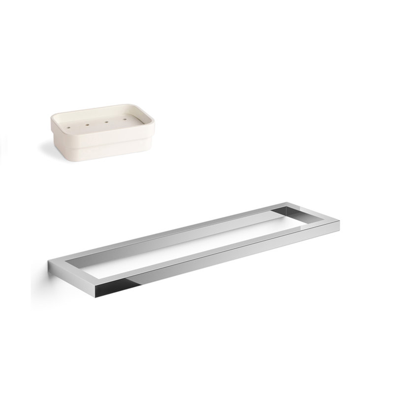 Ensemble de quincaillerie de salle de bain 2 pièces Gerla, Chrome
