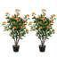 102cm Faux Flowering Tree in Cement Pot