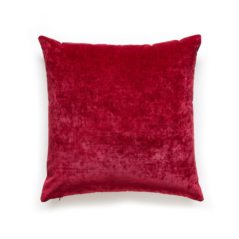 Supreme Reversible Throw Pillow, Pompeian Red, 20"H x 20"W