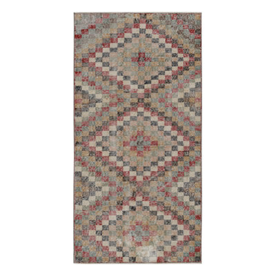One-of-a-Kind Runner 2'10" X 5'10" 1960s Runner Wool Area Rug