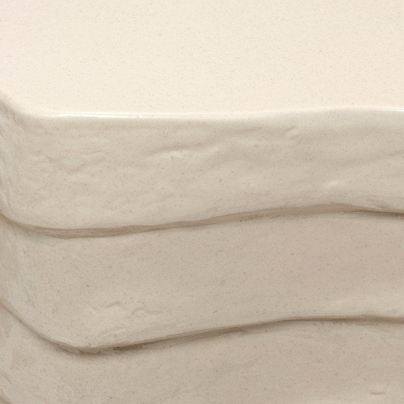 Table d'appoint Strata, crème, Crème