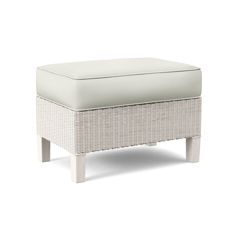 Gibraltar Ottoman, Gray Sugar Performance; 0863-84, Antique Frost White