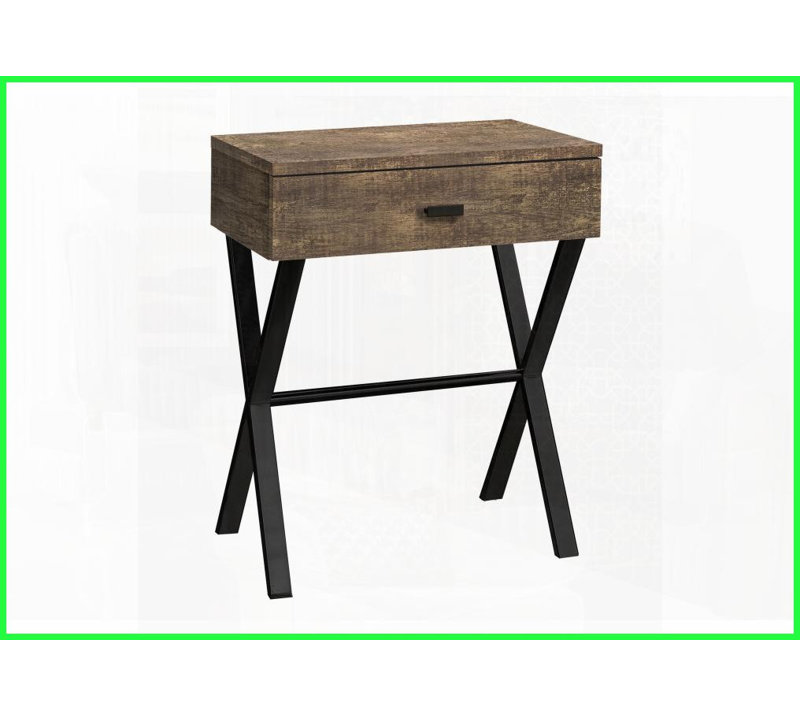 Table basse en bois récupéré avec base en métal noir - structure stable en X, multi-usage pour le salon, la chambre à coucher