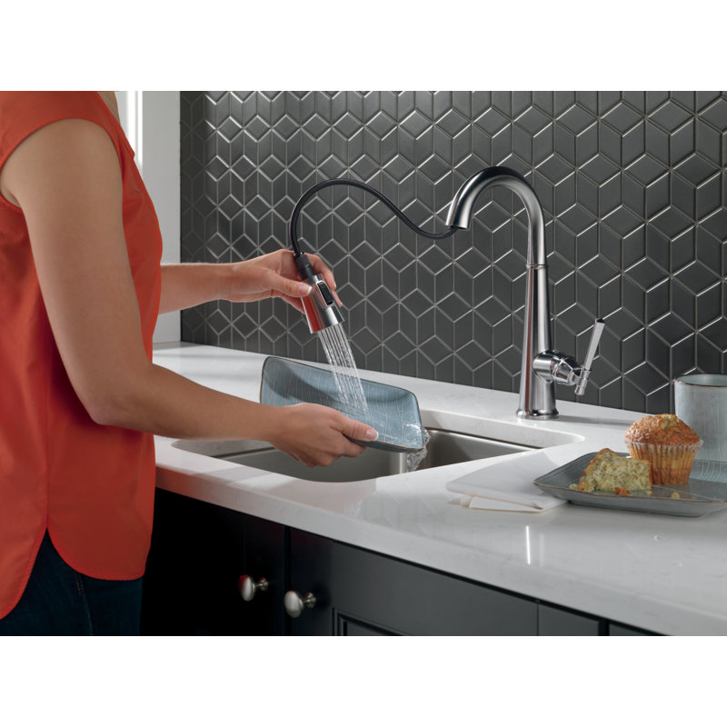 Robinet de cuisine Emmeline, Acier inoxydable arctique Lumicoat