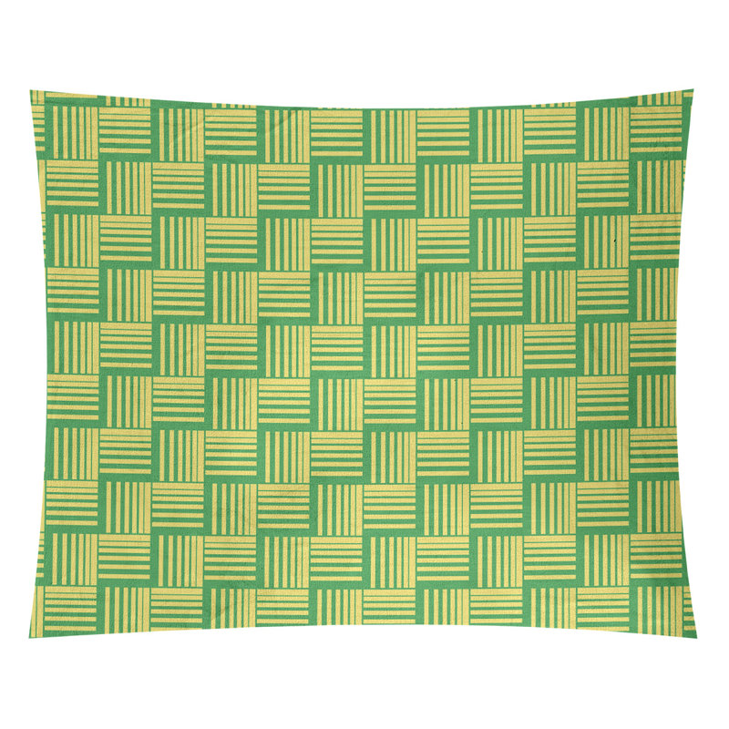 Tapisserie, H 27,5 po x l 37,5 po, Vert/jaune