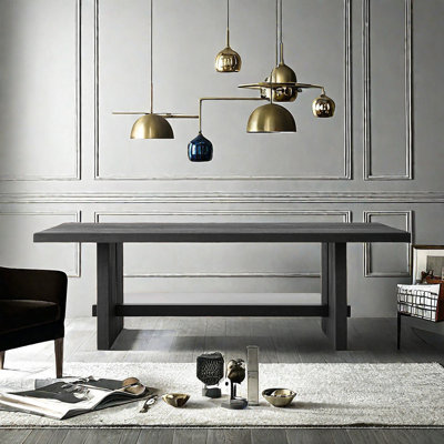 Solid wood oak modern dining table