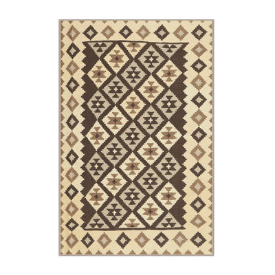 Tapis contemporain beige / brun / noir