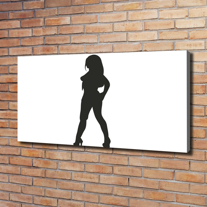 Silhouette Of A Woman - Wrapped Canvas Print
