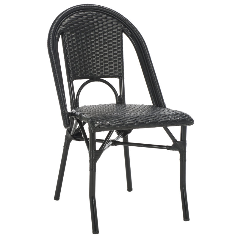 Torino Outdoor Dining Side Chair, Black/Black