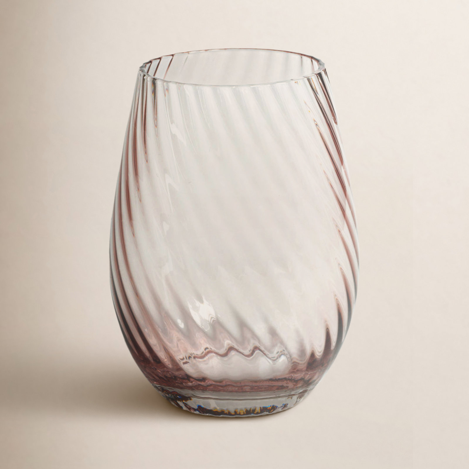 Sesto Optic Swirl Stemless Glasses, Set of 4, Lilac