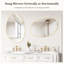 Miroir mural irrégulier, miroir en bois asymétrique-1881263301