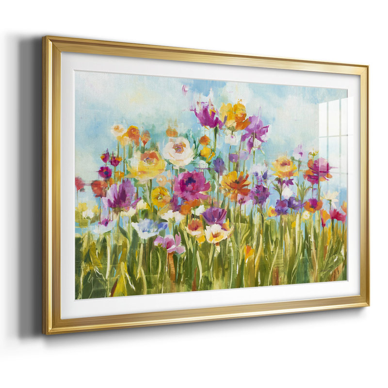 «Flight of Fancy», impression encadrée avec biseau mat et verre, Or, H 19 po x l 27 po x P 1,5 po