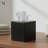 Ridge Embossed Decorative Metal Tissue Box Cover Holder Square, Matte Black-120869566