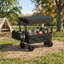 Chariot utilitaire pliable robuste à capacité de charge de 220 lb avec roues antidérapantes tout-terrain résistantes à l'usure, auvent amovible de protection contre les rayons UV-128590403
