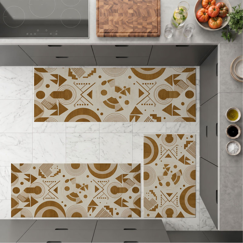 Tapis de cuisine géométriques lavables antidérapants