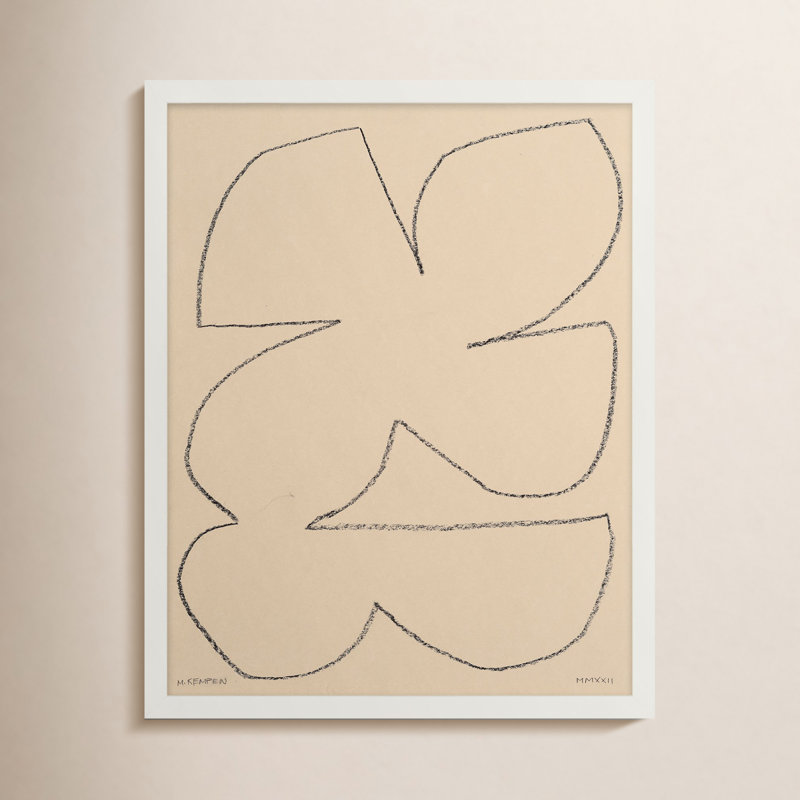 Outlines 4 Print by Michael Kempen, White , 30" H x 24" W x 1.25" D