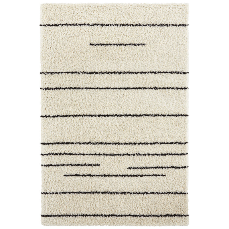 Striped Shag Area Rug, Rectangle 200 x 290cm