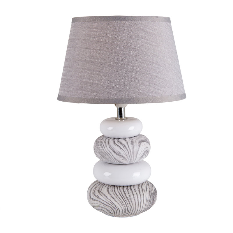 Kristen Ceramic Table Lamp, Grey