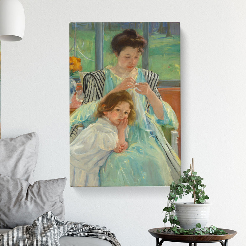 Young Mother Sewing by Mary Cassatt - Wrapped Canvas Painting, 76cm H x 50cm W x 3cm D