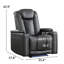 Fauteuil inclinable électrique en cuir respirant de 35,4 po de largeur avec éclairage ambiant et port USB-1592662856