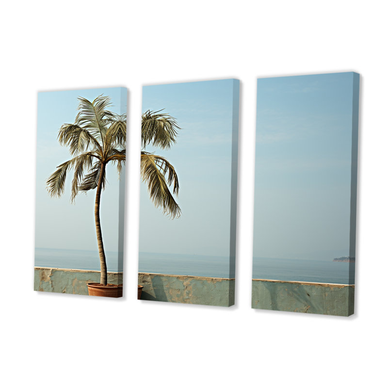 «Solitaire Palm Stand Tranquility I - Palmiers et palmiers», ensemble de reproductions d'art mural