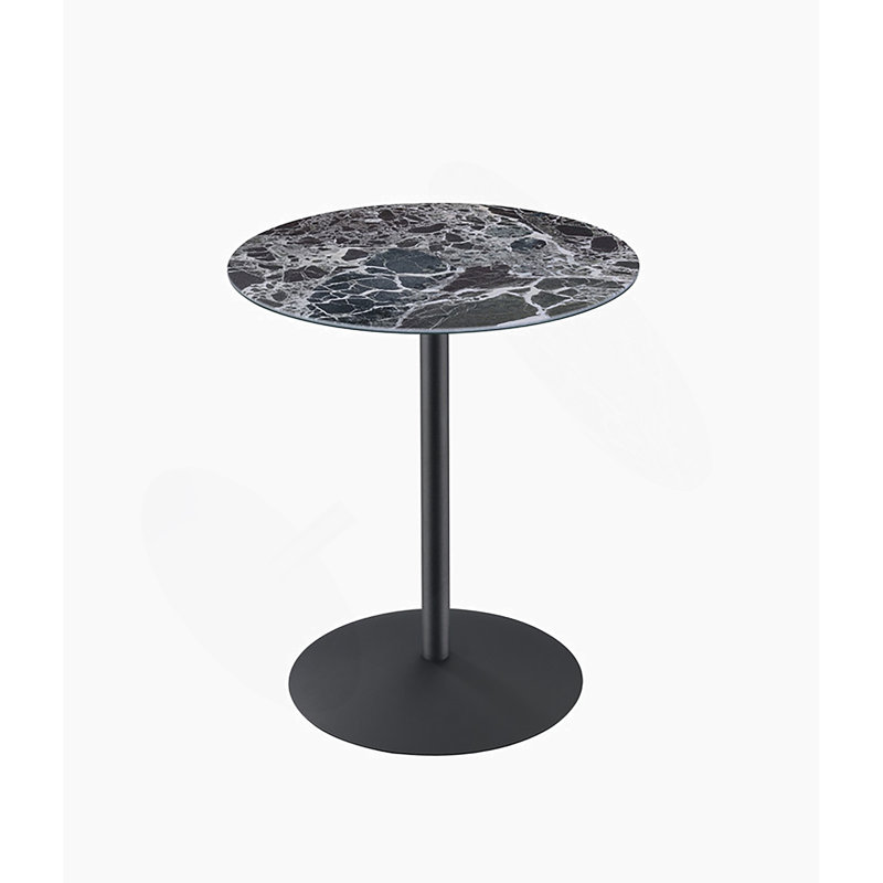 Table de bout, petite table ronde pour l'intérieur, Noir