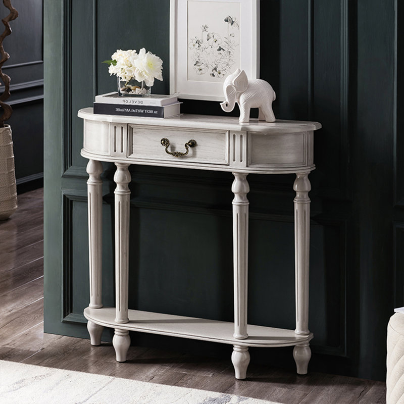 Retro Gray Solid Wood Rectangular Entryway Cabinet, 34.65" H x 35.43" W x 9.45" D