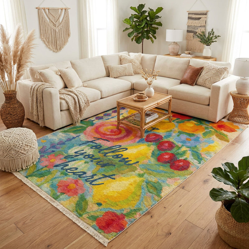 Tapis 7 pi x 10 pi Follow Your Heart