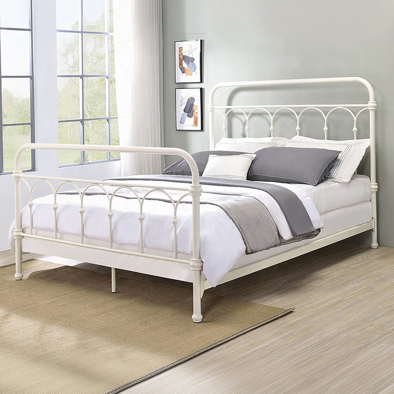Lit double à panneau Sandy Gray, Gris