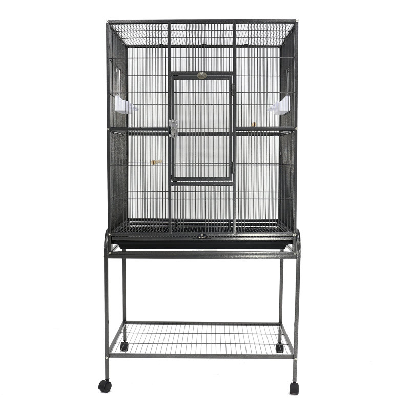 13120 Black 31"x20" Flight Cage & Stand, Black
