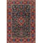 Burdie Oriental Area Rug in Navy Blue