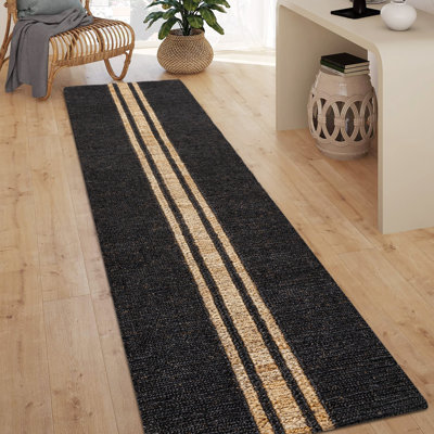 Tapis noir / naturel Amandus Rustic Farmhouse