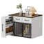 Mobilier pour cage de chien, cage pour chien avec 2 tiroirs et 2 tablettes