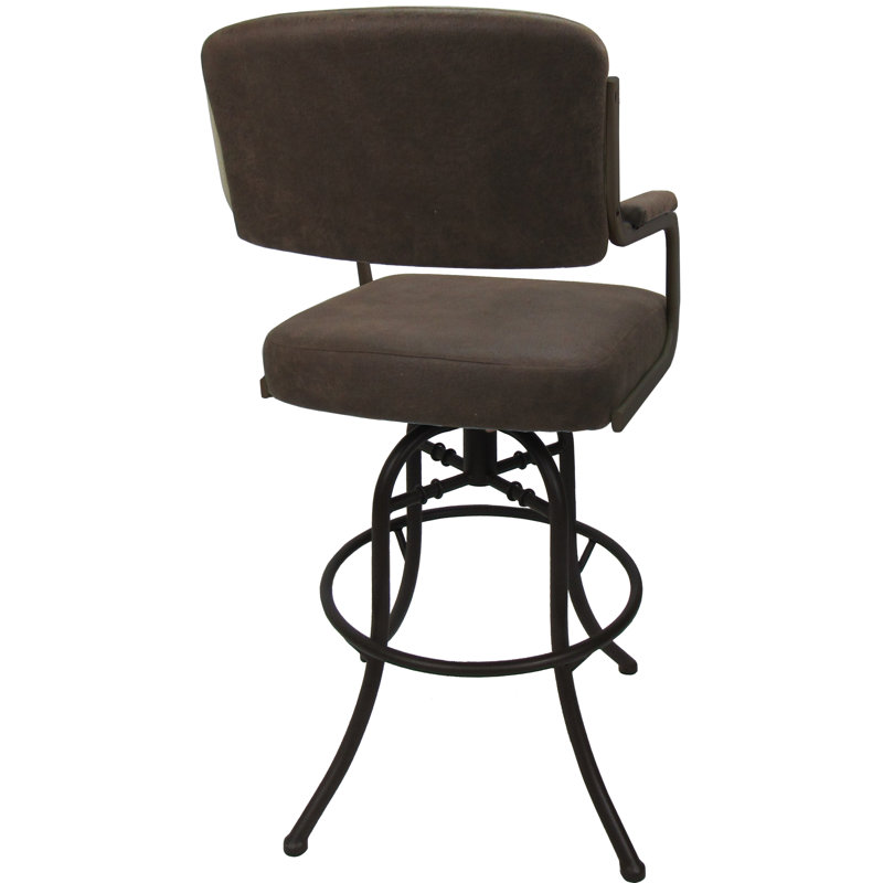 Tabouret de bar pivotant 30 po Jomiah, Brun, Brun foncé