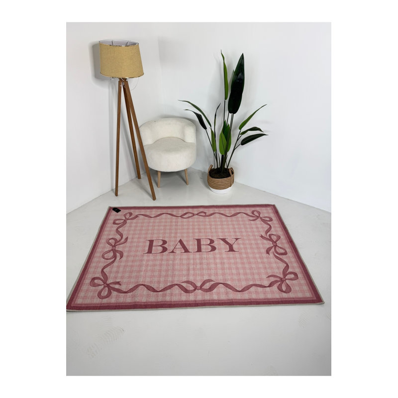 Tapis rose tissé Mosso, 6'7" x 9'10"