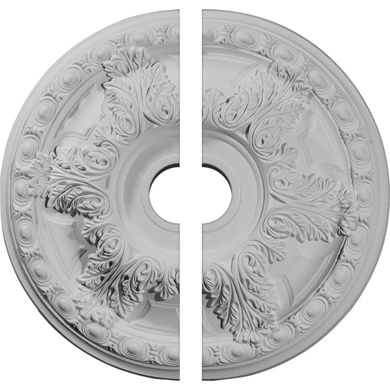 Endurathane Granada Ceiling Medallion, 23 3/8"OD x 3 5/8"ID x 2 1/2"P (Fits Canopies up to 7 1/8"), Factory Primed