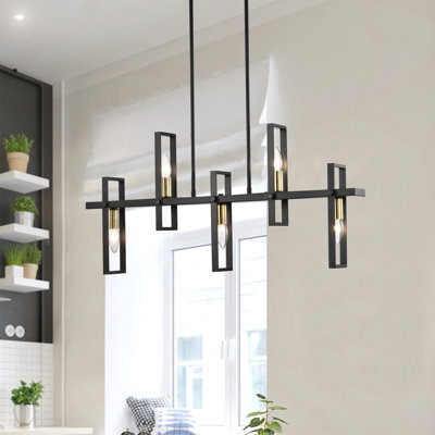 Lustre pour îlot de cuisine 5 lumières Jakylen