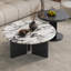 Table basse en marbre clair et moderne-106920625