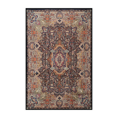 Tapis oriental mauve / vert