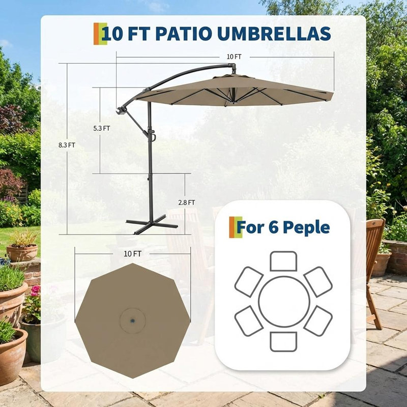 304.8cm Beach Parasol
