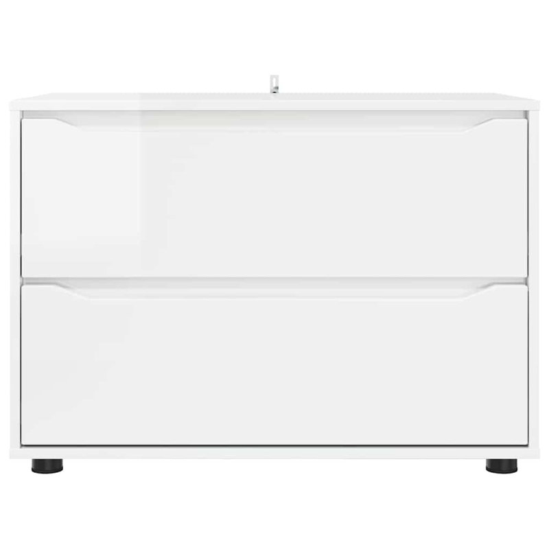 80cm W Chest of Drawers, High Gloss White