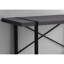 Bureau d'ordinateur moderne et industriel, 48 po avec plateau en stratifié gris et pieds en métal noir pour une structure de bureau à domicile